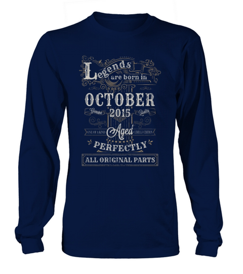 Legends Are Born In October 2015 Birthday Women's Long Sleeve