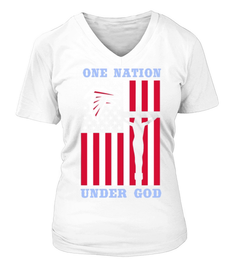 One Nation Under God Women's V-Neck T-shirt