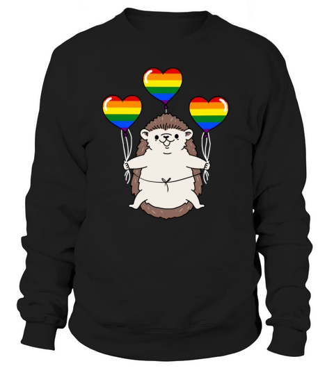 Hedgehog Balloon Gay Pride Women's Sweatshirt