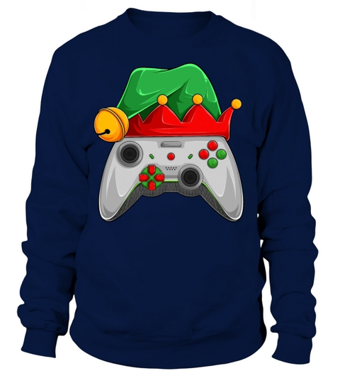 Gaming Christmas Elf Hat Video Game Controller Xma Women's Sweatshirt