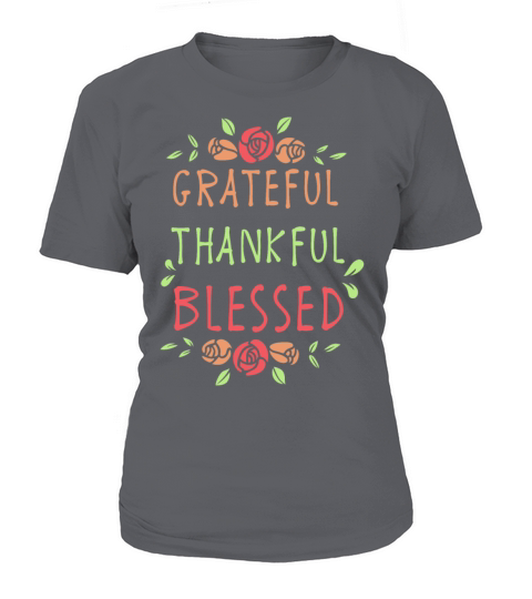 Thanksgiving Day Floral Gift for Fall Holiday Dark Women's T-Shirt
