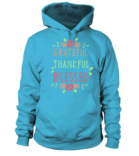 Thanksgiving Day Floral Gift for Fall Holiday Dark Women's Hoodie