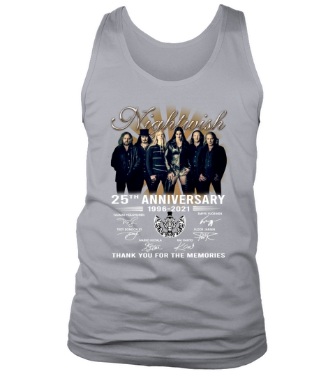 Nightwish Band 25th Anniversary 1996 2021 signatures thank you for the memories Tank Top Unisex