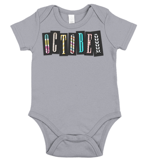 Born in October Short Sleeve Baby One-Piece