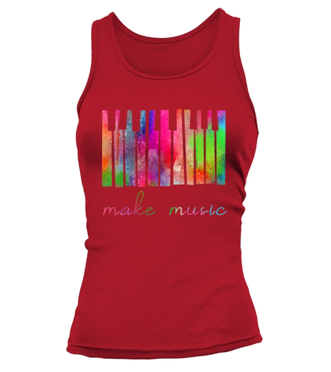 Make Music Keyboard Piano Gift For Musician Pianis Women's Tank Top