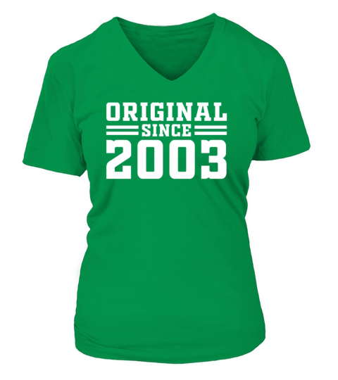18th Birthday Gift Vintage 2003 18 Years Women's V-Neck T-shirt