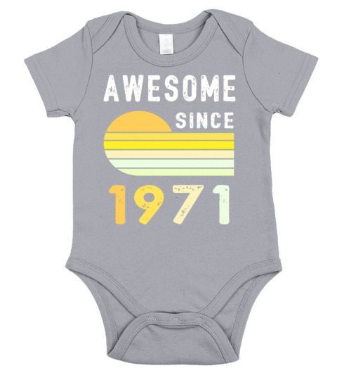 1971 Birthday Retro Vintage Gift Short Sleeve Baby One-Piece