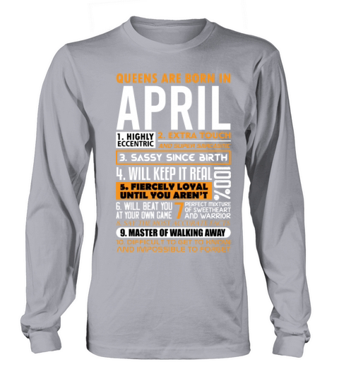 Queens are born in april Women's Long Sleeve