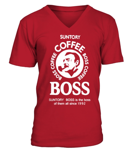 Suntory boss coffee Men's V-Neck T-shirt