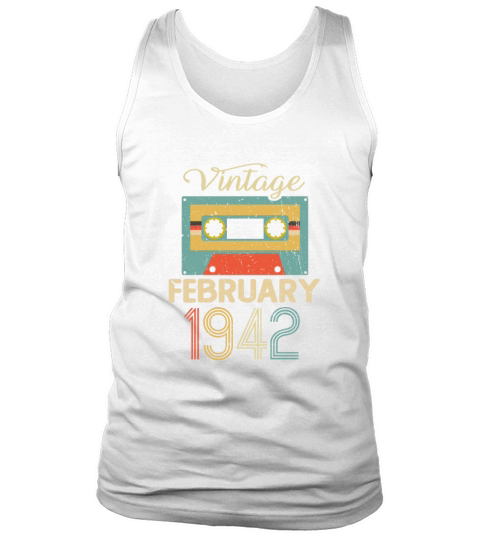 Vintage February 1942 80th Birthday 80 Year Gift Men's Tank Top