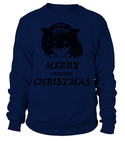 bad cat merry christmas Women's Sweatshirt