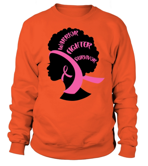African American Pink Breast Cancer Awareness Women's Sweatshirt