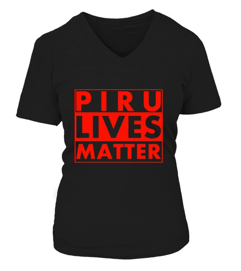 Piru Lives Matter V-neck T-Shirt Woman