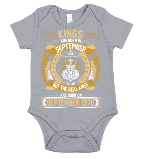 The Real Kings Are Born On September 1970 Short Sleeve Baby One-Piece