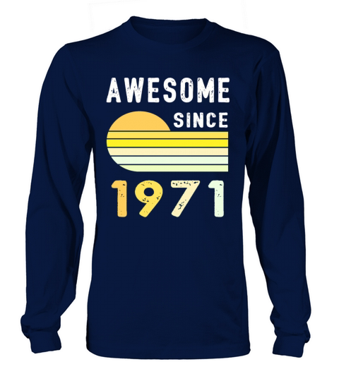 1971 Birthday Retro Vintage Gift Men's Long Sleeve