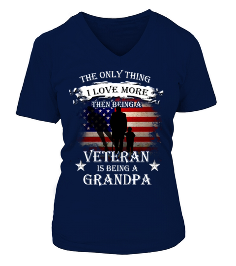 Veterans T-shirt - Veteran grandpa Women's V-Neck T-shirt