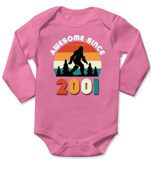 Awesome Since 2001 Long Sleeve Baby One-Piece