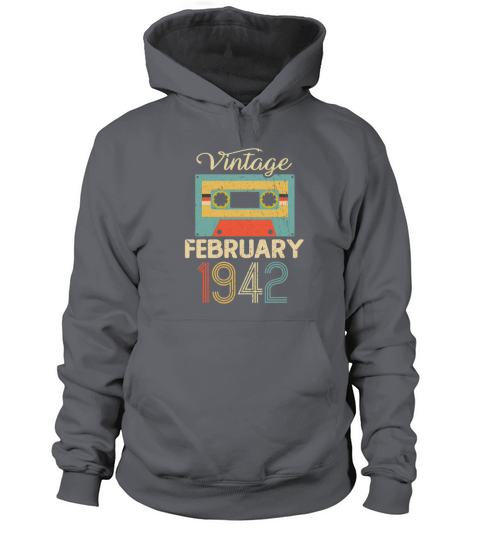 Vintage February 1942 80th Birthday 80 Year Gift Women's Hoodie
