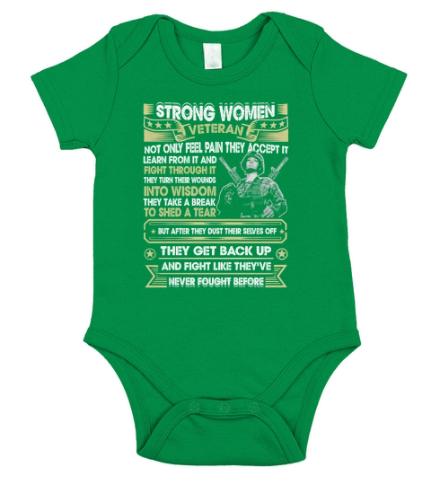 Strong women veteran Short Sleeve Baby One-Piece