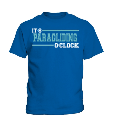 Funny Paragliding Time Clock Paraglider Birthday Kids T-Shirt