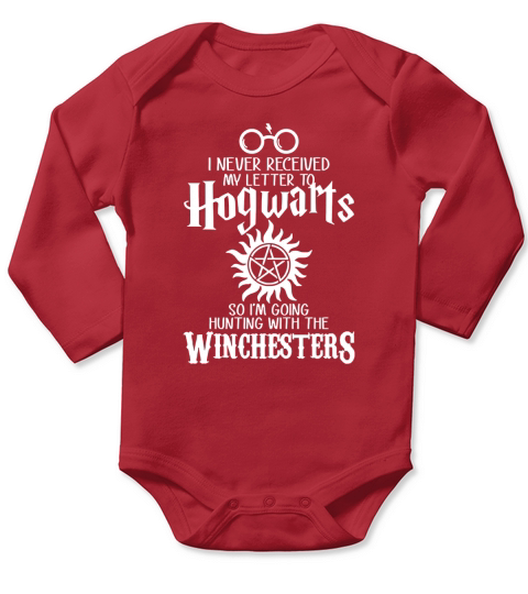 I Never Received My Letter To Hogwarts Im Going Hunting Long Sleeve Baby One-Piece