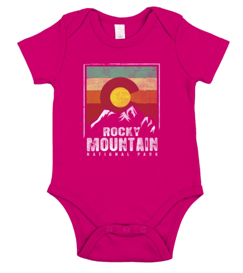 Vintage Rocky Mountain National Park Shirt Colorad Short Sleeve Baby One-Piece