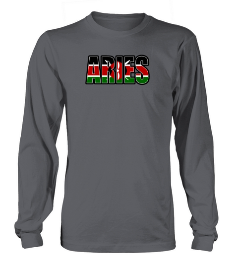 Aries Kenyan Horoscope Heritage DNA Flag Women's Long Sleeve