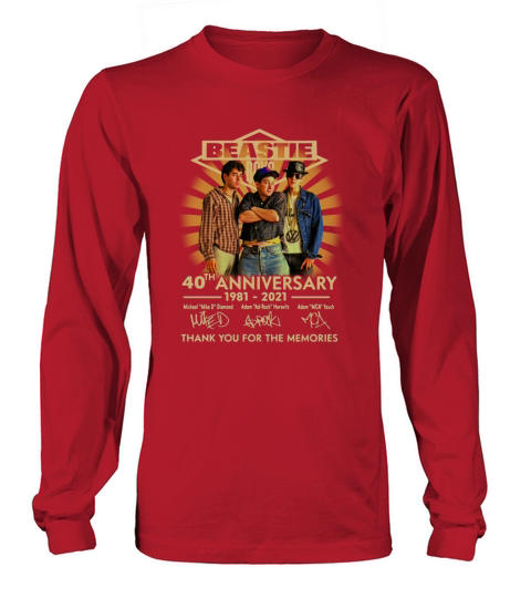 Beastie Boys 40th Anniversary 1981 2021 Thank You For The Memories Signatures Long sleeved Unisex