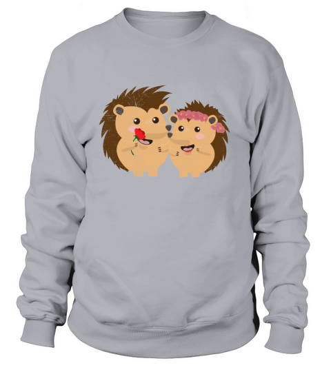 Hedgehogs in love Couples Valentines Day Gift Women's Sweatshirt