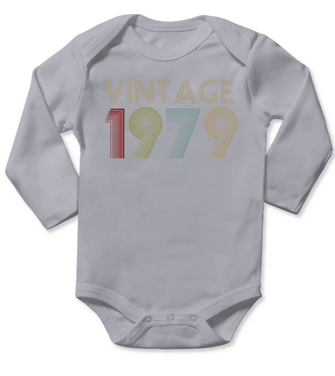 40th Birthday Gift Idea Vintage 1979 Long Sleeve Baby One-Piece