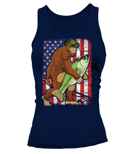 Fishing Dad Fisherman USA Retro Vintage Fishing Women's Tank Top
