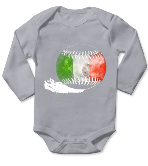 Vintage Baseball Italy Flag T-shirt Italian Pride Long Sleeve Baby One-Piece
