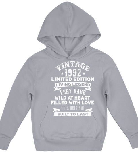 Vintaged 1992 Living Legend Built To Last Kids Hoodie