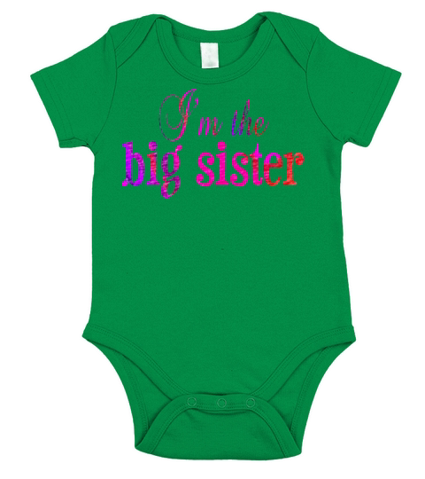 wordtease collage Im the BIG SISTER pinkz Short Sleeve Baby One-Piece