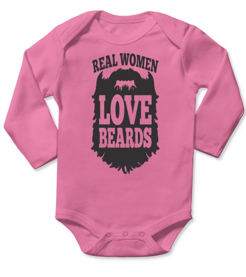 Real Women Love Beards Long Sleeve Baby One-Piece