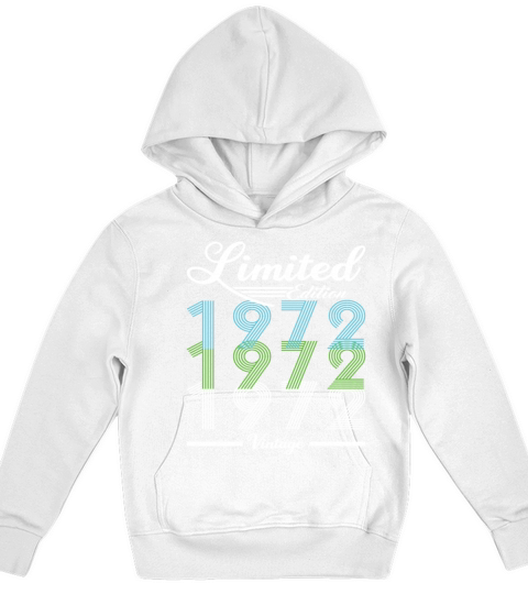 50th Birthday Vintage 1972 Limited Edition Kids Hoodie