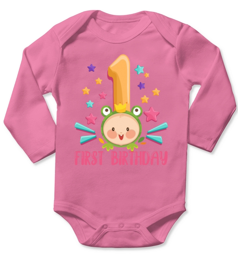 Birthday Baby - 1st Birthday Long Sleeve Baby One-Piece