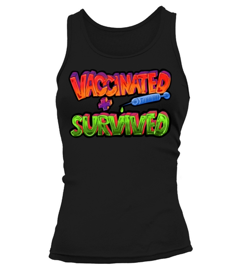 Vaccination Vaccinated Survived Syringe Funny Gift Women's Tank Top
