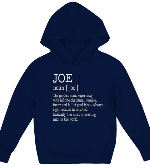 Definition First Name Joe Men  - Ladies Flowy Tank Kids Hoodie