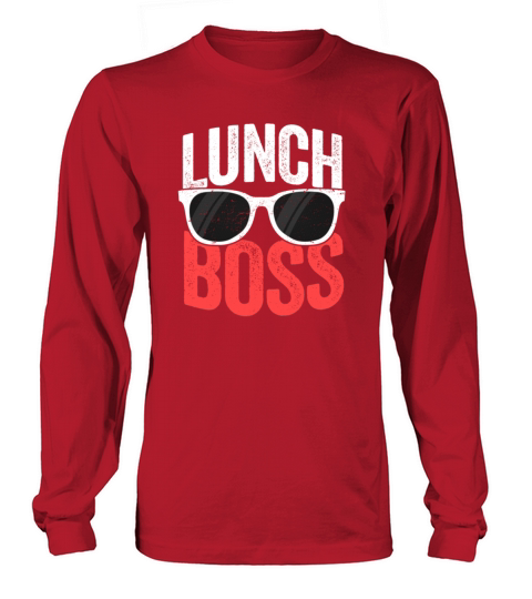 Lunch Boss Shirt for Lunch Ladies Back To School Gift Women's Long Sleeve
