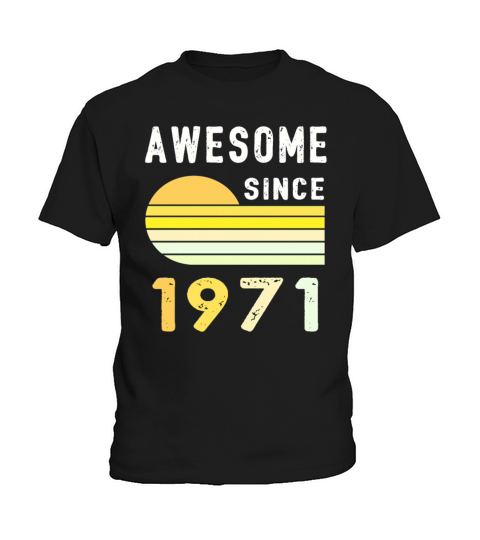 1971 Birthday Retro Vintage Gift Kids T-Shirt