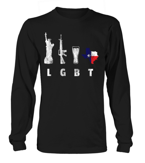 Liberty Guns Beers Texas Support LGBT T-Shirt Women's Long Sleeve