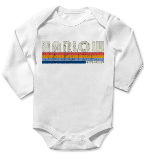 Vintage Harlow England Long Sleeve Baby One-Piece