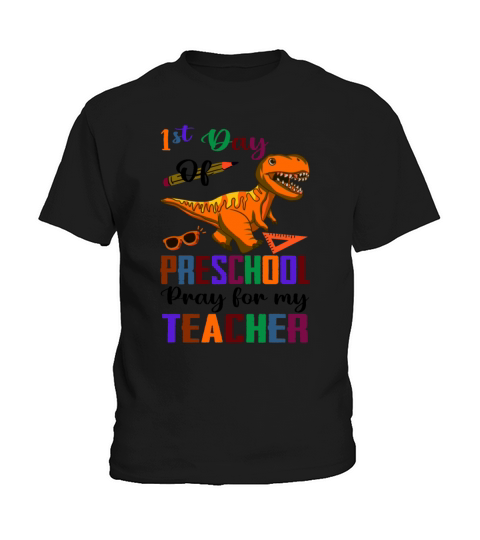 1st Day of Preschool Pre-K Dinosaur Back To School Kids T-Shirt