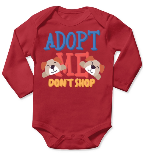 Adop Me dont shop funny art Long Sleeve Baby One-Piece