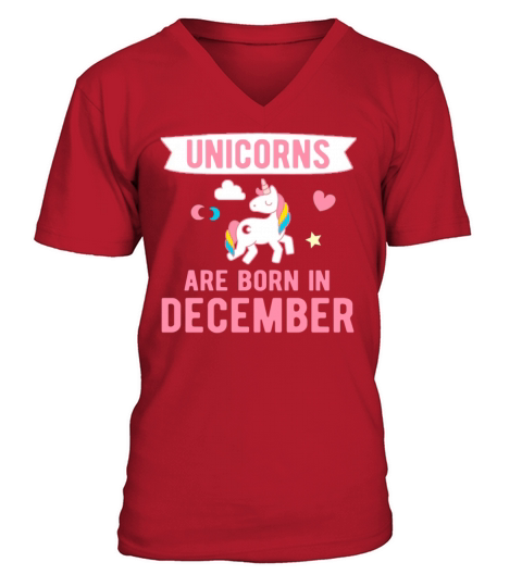 Unicorns are Born in December Men's V-Neck T-shirt