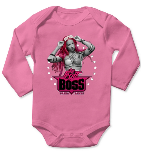 Wrestling WWE Sasha Banks Pink Hair Long Sleeve Baby One-Piece