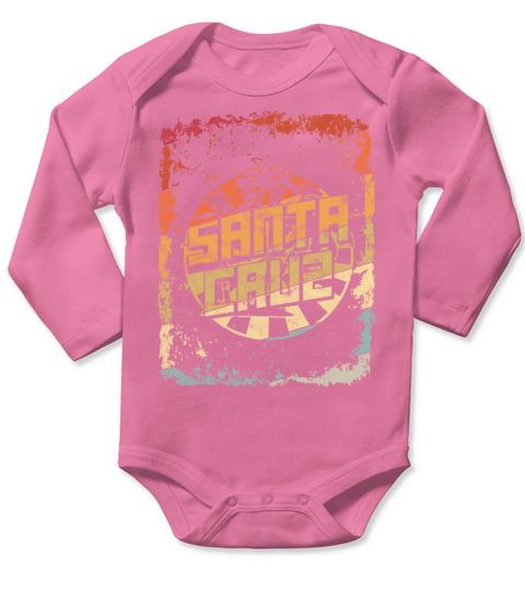 Santa Cruz Surf 70s 80s California Vintage Long Sleeve Baby One-Piece