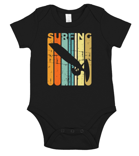 Retro Windsurfing Vintage Surfing Windsurfer Gift Short Sleeve Baby One-Piece