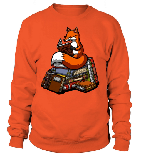Fox Book Reading Animal Women's Sweatshirt